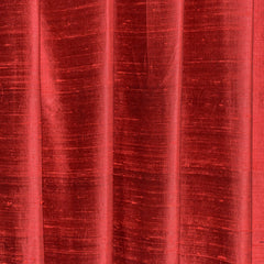 Deep Red Pure Silk Dupioni Curtain Panels