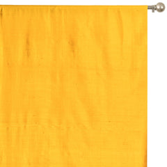 Bright Saffron Yellow Pure Silk Dupioni Curtain Panels