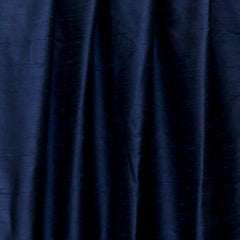 Navy Blue Silk Dupioni Curtain Panels