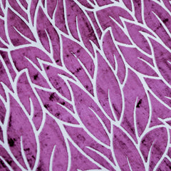 Purple Leaves Velvet Fabric By The Yard