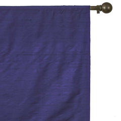 Dark Blue Silk Dupioni Curtain Panels