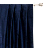 Navy Blue Silk Dupioni Curtain Panels