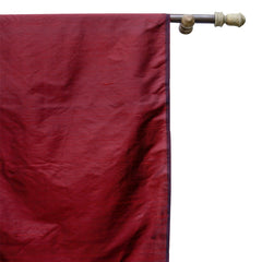 Maroon Silk Dupioni Curtain Panels