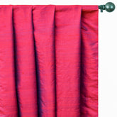 Red And Ink Blue Silk Dupioni Curtain Panels
