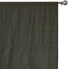 Taupe Green Pure Silk Dupioni Curtain Panels