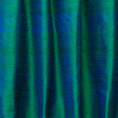 Peacock Pure Silk Dupioni Curtain Panels