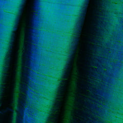 Peacock Pure Silk Dupioni Curtain Panels
