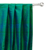 Peacock Pure Silk Dupioni Curtain Panels