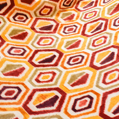 Yellow And Orange Velvet Fabric By The Yard