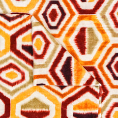 Yellow And Orange Velvet Fabric By The Yard