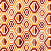 Yellow And Orange Velvet Fabric By The Yard