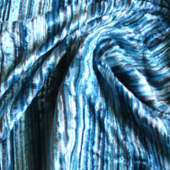 Aqua Swirls Velvet Fabric By The Yard