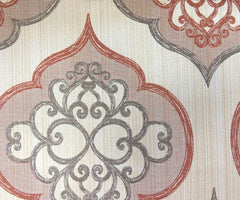 Rust Jacquard Fabric By The Yard