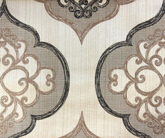 Coffee Jacquard Fabric By The Yard
