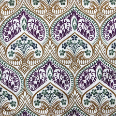 Moroccan Lotus Cotton Velvet Fabric By the Yard