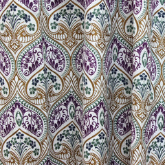 Moroccan Lotus Cotton Velvet Fabric By the Yard