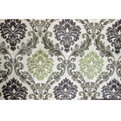 Green And Grey Jacquard Fabric By The Yard