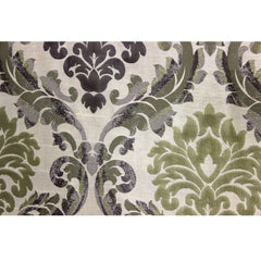 Green And Grey Jacquard Fabric By The Yard