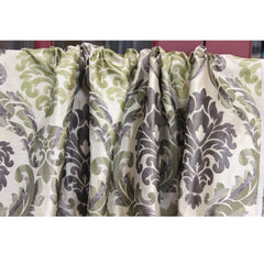 Green And Grey Jacquard Fabric By The Yard