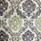 Green And Grey Jacquard Fabric By The Yard