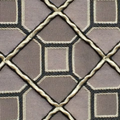 Grey And Black Tile Jacquard Fabric By The Yard