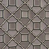 Grey And Black Tile Jacquard Fabric By The Yard