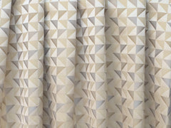 Light Gold Triangles Cototn Fabric By The Yard