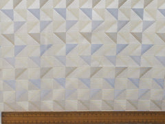 Light Gold Triangles Cototn Fabric By The Yard