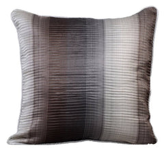 In Two Minds - Gray Jacquard Art Silk Decorative Euro Sham