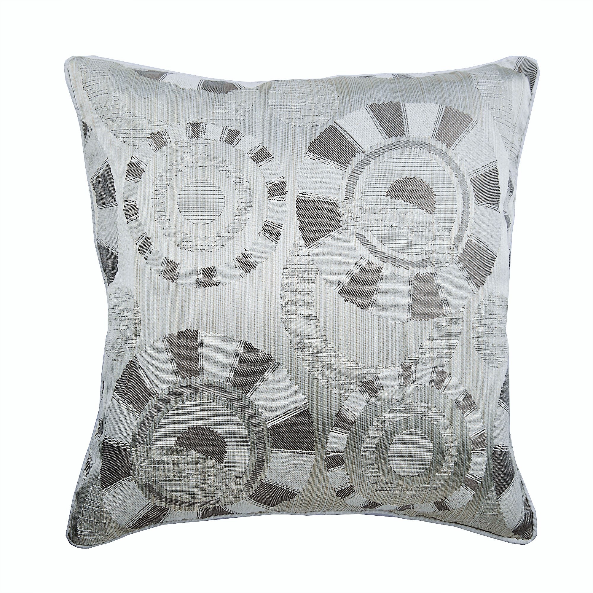 Ivory Circles Pillow Cover