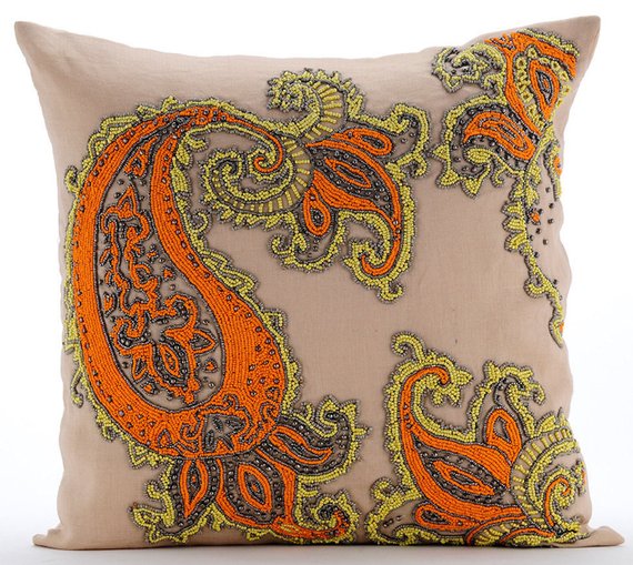 Joyful Paisley Pillow Cover