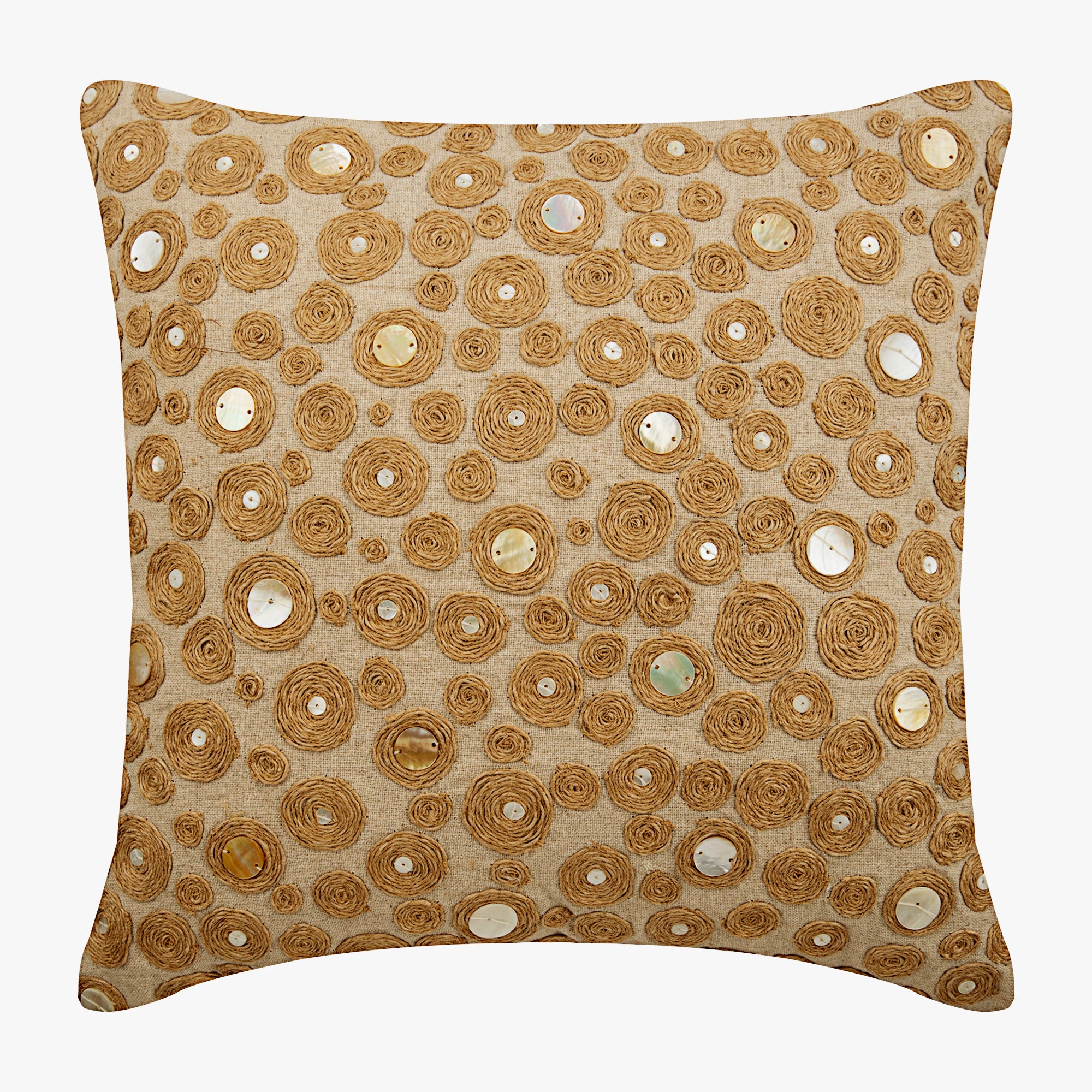 Jute Centric Pillow Cover