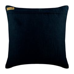 Jute Chorus - Navy Blue Cotton Linen Decorative Euro Sham