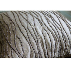Jute Cords Striped Throw Pillow Cover