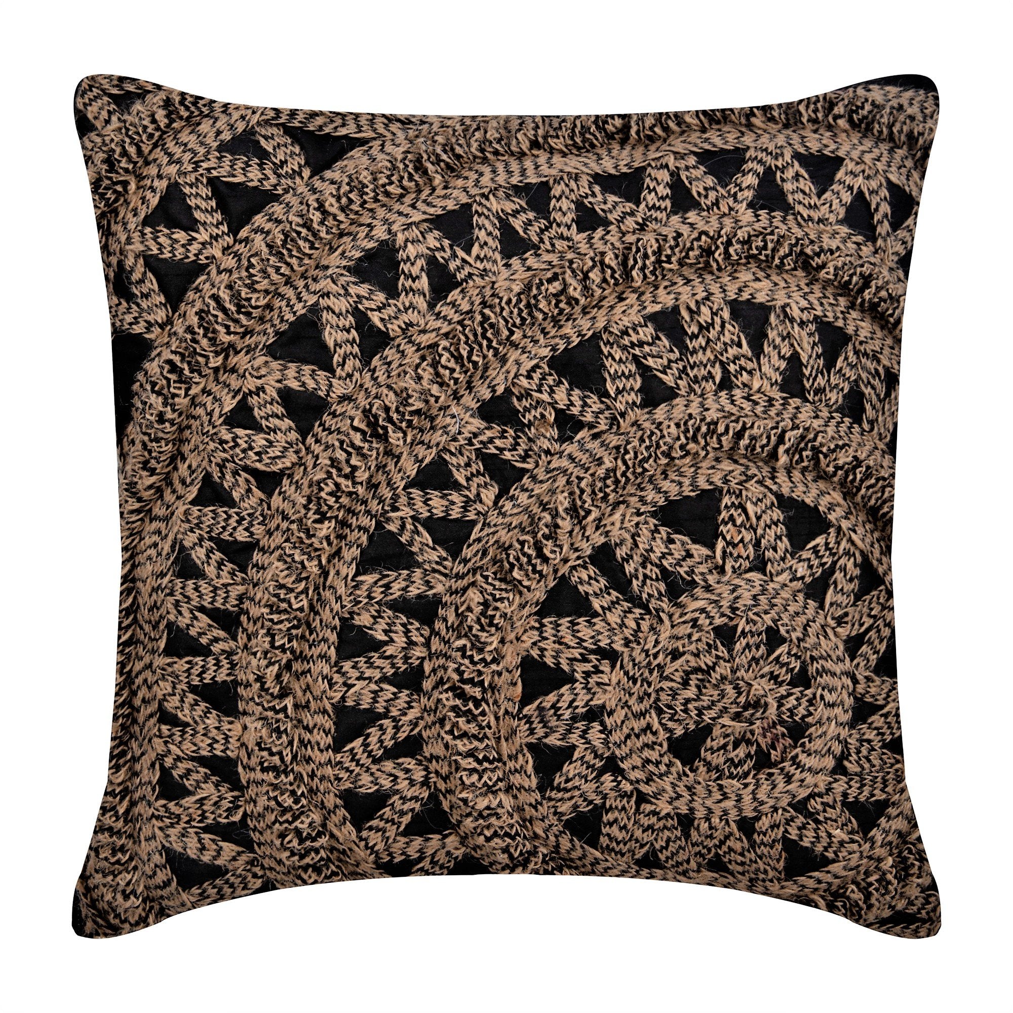 Jute Rebel Black Euro Sham