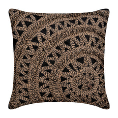 Jute Rebel Black Throw Pillow Cover