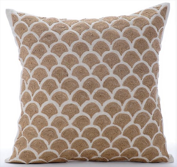 Jute Trellis Pillow Cover