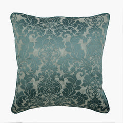 King Damask - Blue Jacquard Silk Decorative Euro Sham
