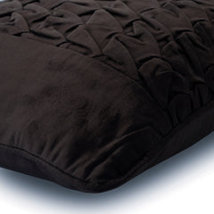 Knotty Black - Black Velvet Decorative Euro Sham