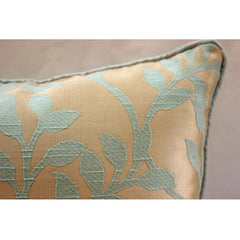 Leafy Heaven - Blue Jacquard Weave Decorative Euro Sham
