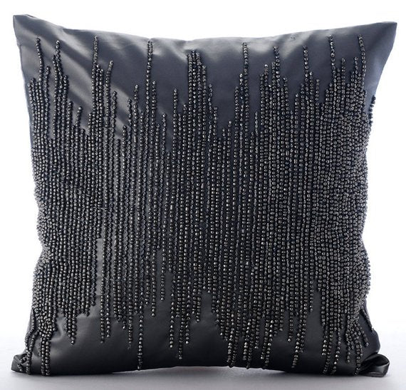 Leather Spill Pillow Cover