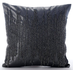 Leather Spill Pillow Cover
