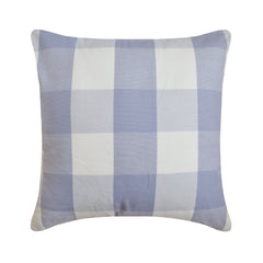 Lilac Plaid - Lavender Cotton Decorative Euro Sham