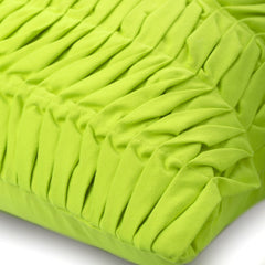 Lime Wind Folds - Lime Green Faux Suede Decorative Euro Sham