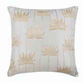Lotus Serene Embroidery Throw Pillow Cover