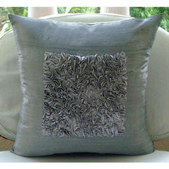 Love Vintage - Silver Art Silk Decorative Euro Sham
