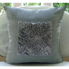 Love Vintage - Silver Art Silk Throw Pillow Cover