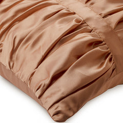 Lush - Peach Pink Satin Throw Pillow Cover