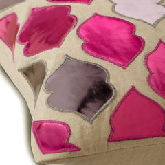 Magic Potion - Metallic Pink Faux Leather Decorative Euro Sham