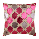 Magic Potion - Metallic Pink Faux Leather Decorative Euro Sham